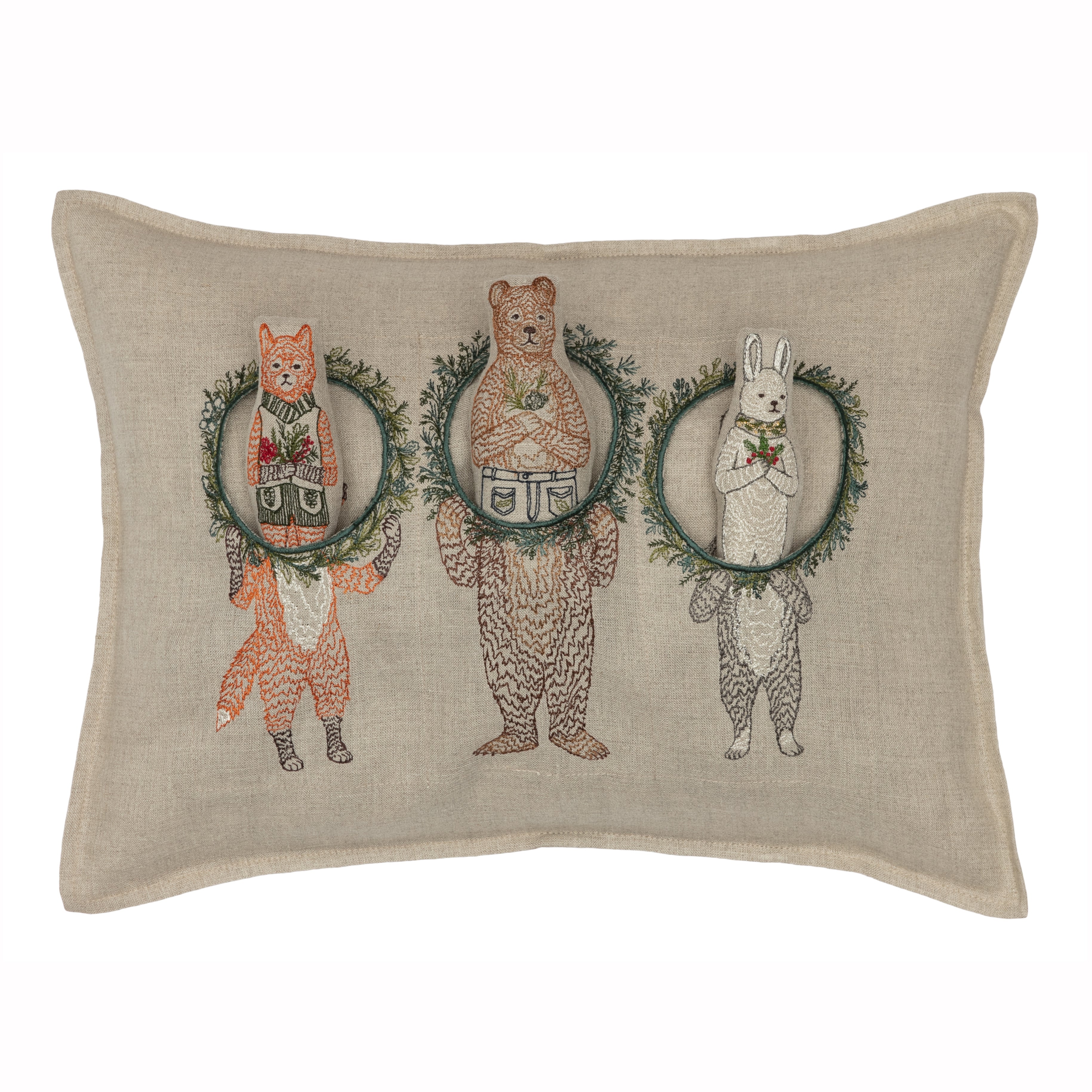 Christmas Wreath Pocket Pillow