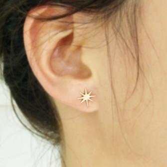14K 'Twinkle' Star Studs - KESTREL