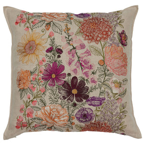 Paradise Garden Floral Pillow