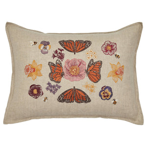 Monarch Butterfly Bloom Pillow