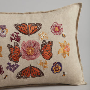Monarch Butterfly Bloom Pillow