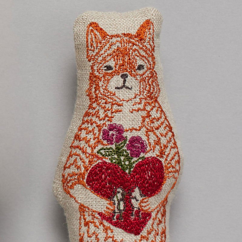 Fox Heart Pocket Valentine Pillow
