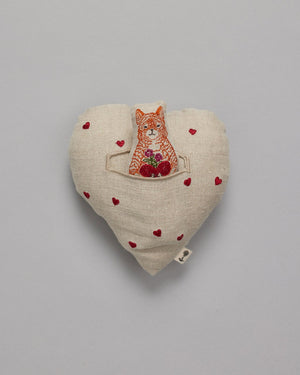 Fox Heart Pocket Valentine Pillow