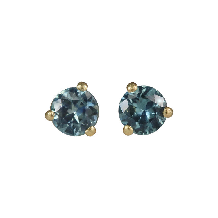 14k Montana Sapphire Studs - 3mm