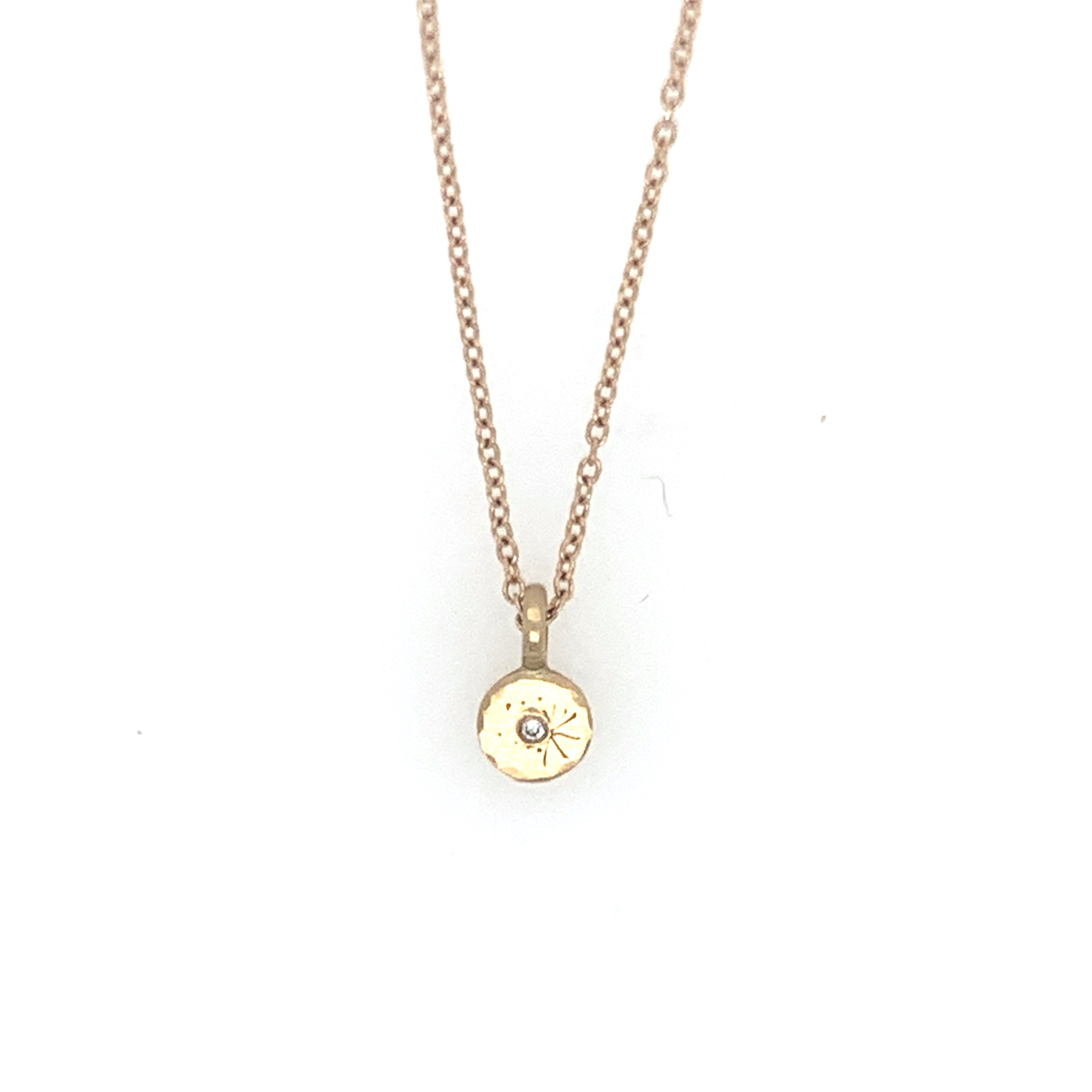 14K Mini Treasure Coin Diamond Necklace