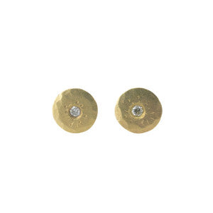 14K Mini Treasure Coin Diamond Studs - KESTREL