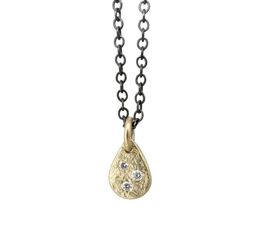 14k Weathered Droplet Necklace - KESTREL