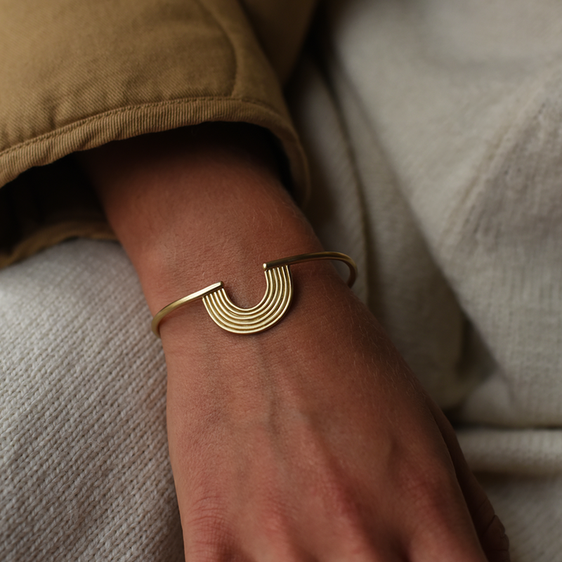 Rainbow Deco Cuff (Brass)
