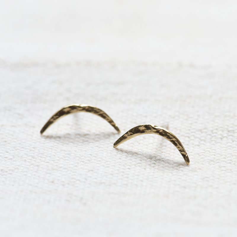 Crescent Brass Climber Studs