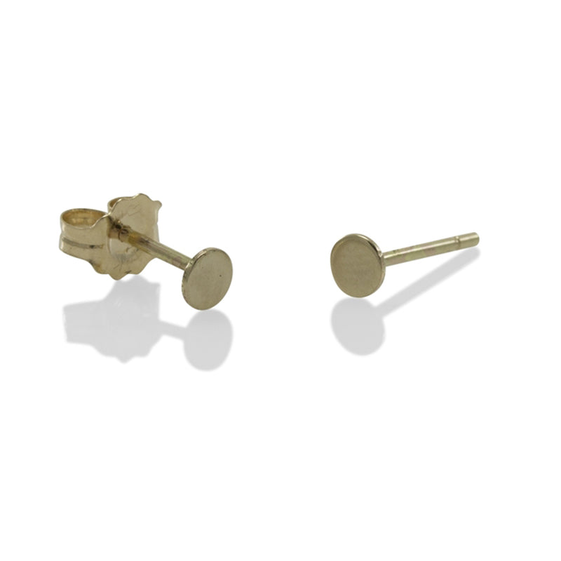 Small Flat Studs - 14k