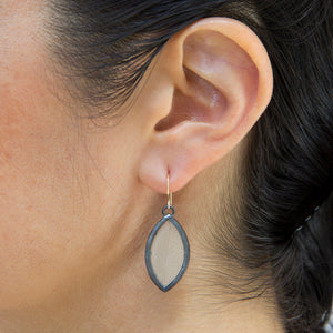 Small Leaf Encasement Earrings