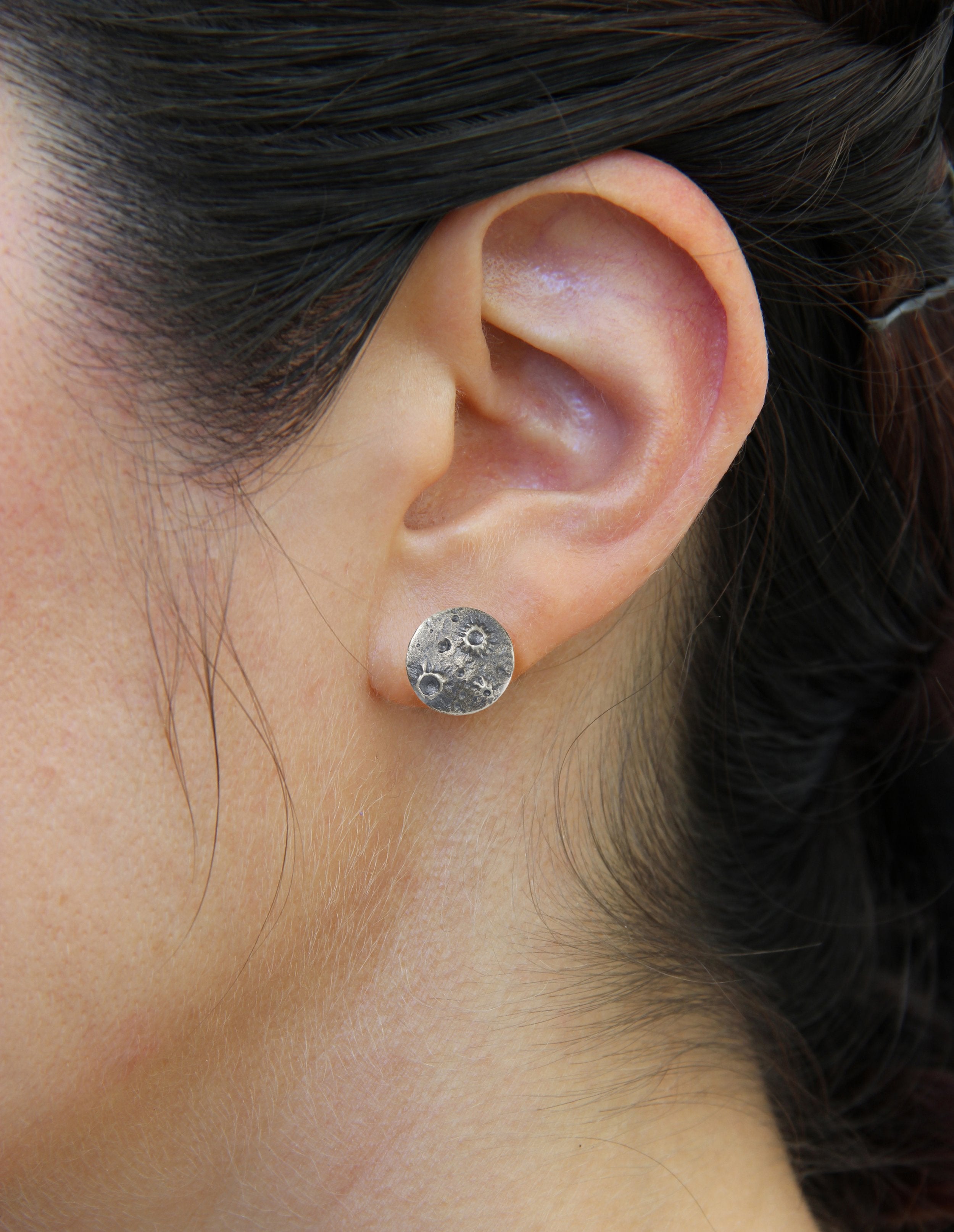 Full Moon Stud Silver