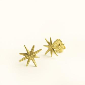 14K 'Twinkle' Star Studs - KESTREL