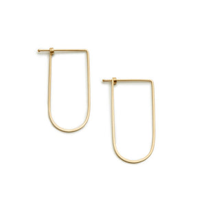 14k Small Arch Dainty Hoops