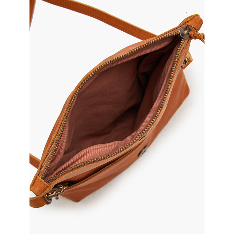 Emnet Foldover Crossbody Bag - Cognac