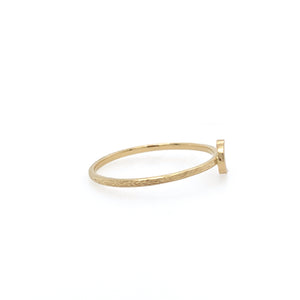14k Crescent Moon Stacking Ring