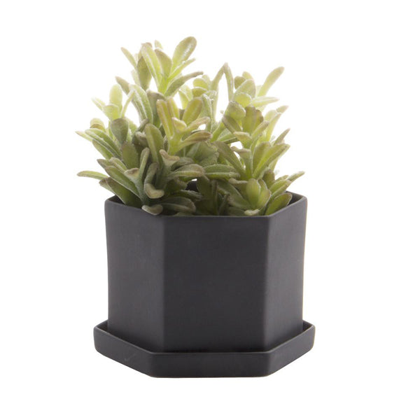 Hex Planter (Black) - KESTREL