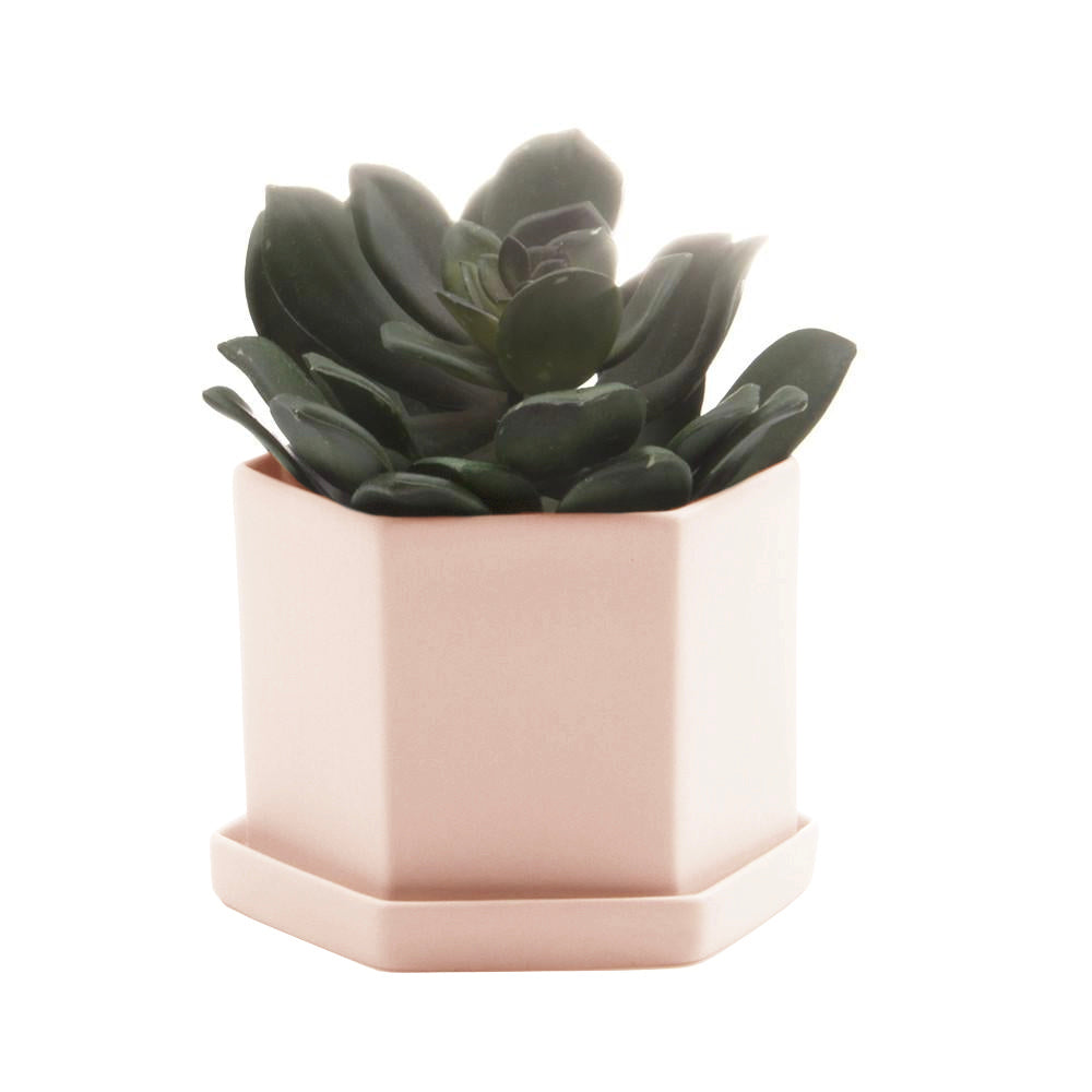 Hex Planter (Light Grey)