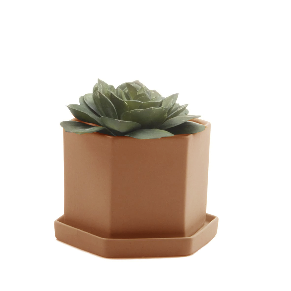Hex Planter (Light Grey)