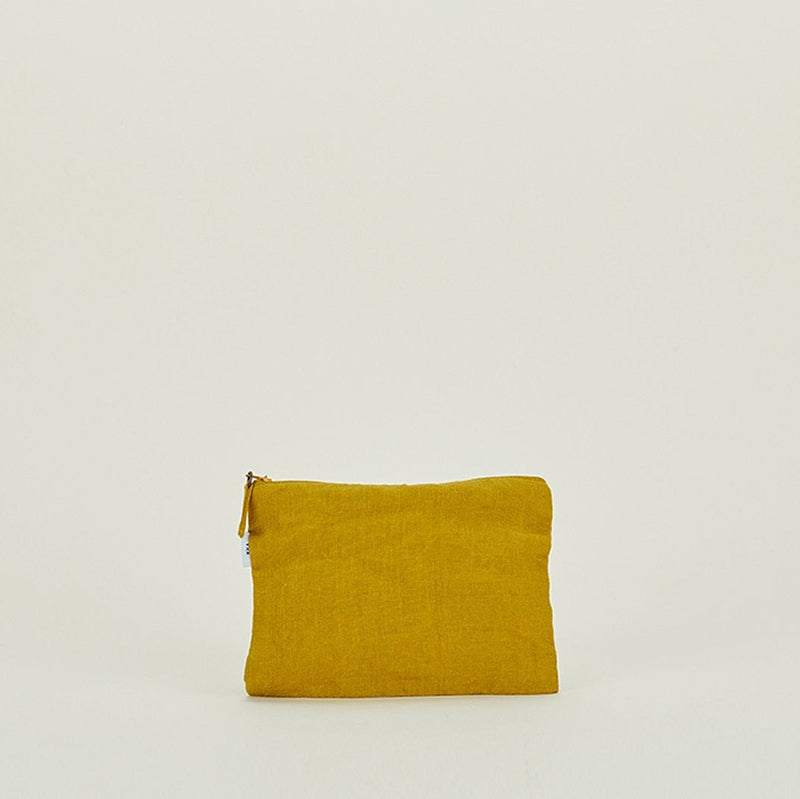 Simple Linen Pouch - Mustard
