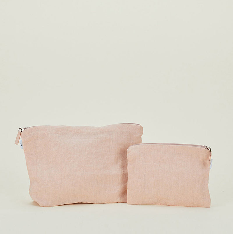 Simple Linen Pouch - Blush