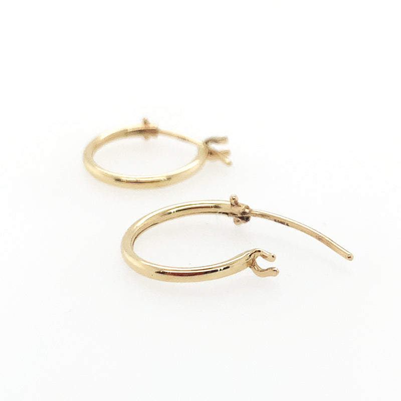 14K Slim Secure Hoops