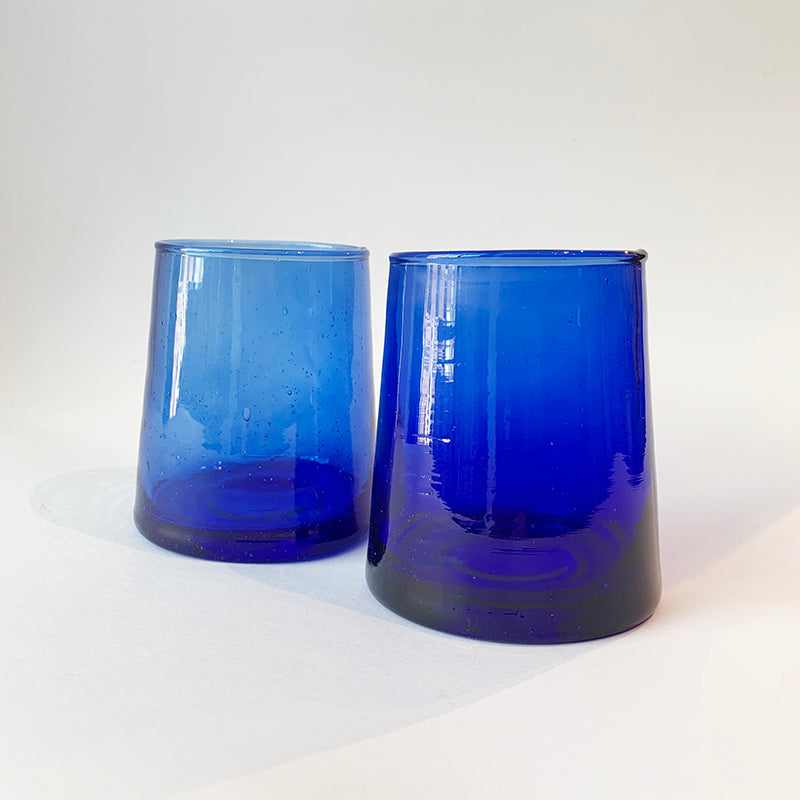 Tapered Moroccan Glasses - Blue