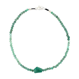 Emerald Bracelet w/ Chunky Bead