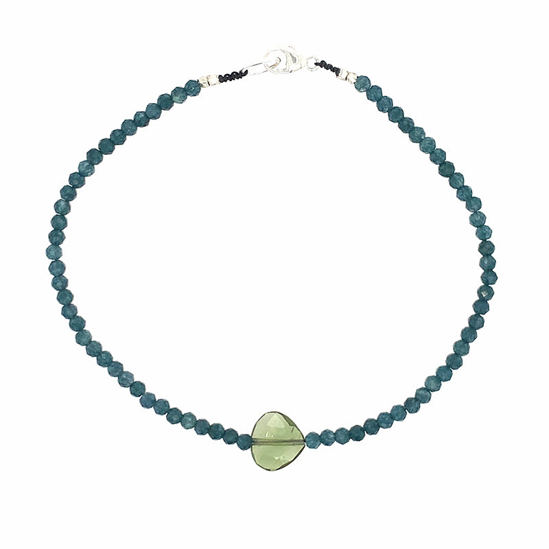 London Blue Quartz + Tourmaline Bracelet