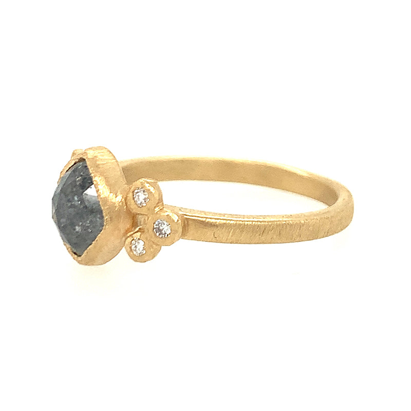 18K Raven Black Diamond Ring