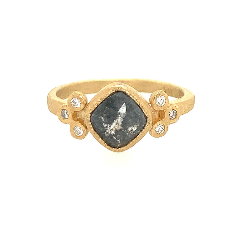 18K Raven Black Diamond Ring