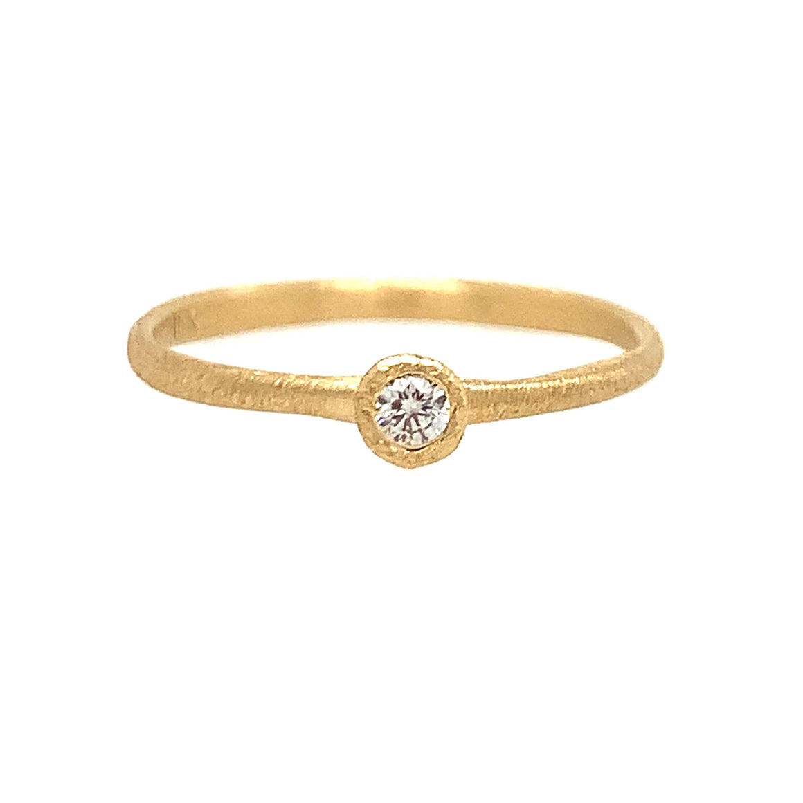 18K Tapered Teacup Diamond Ring