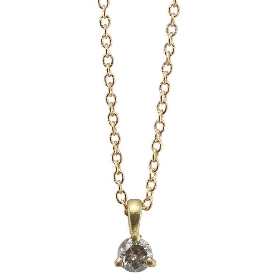 SALE - 14k Salt & Pepper Diamond Necklace