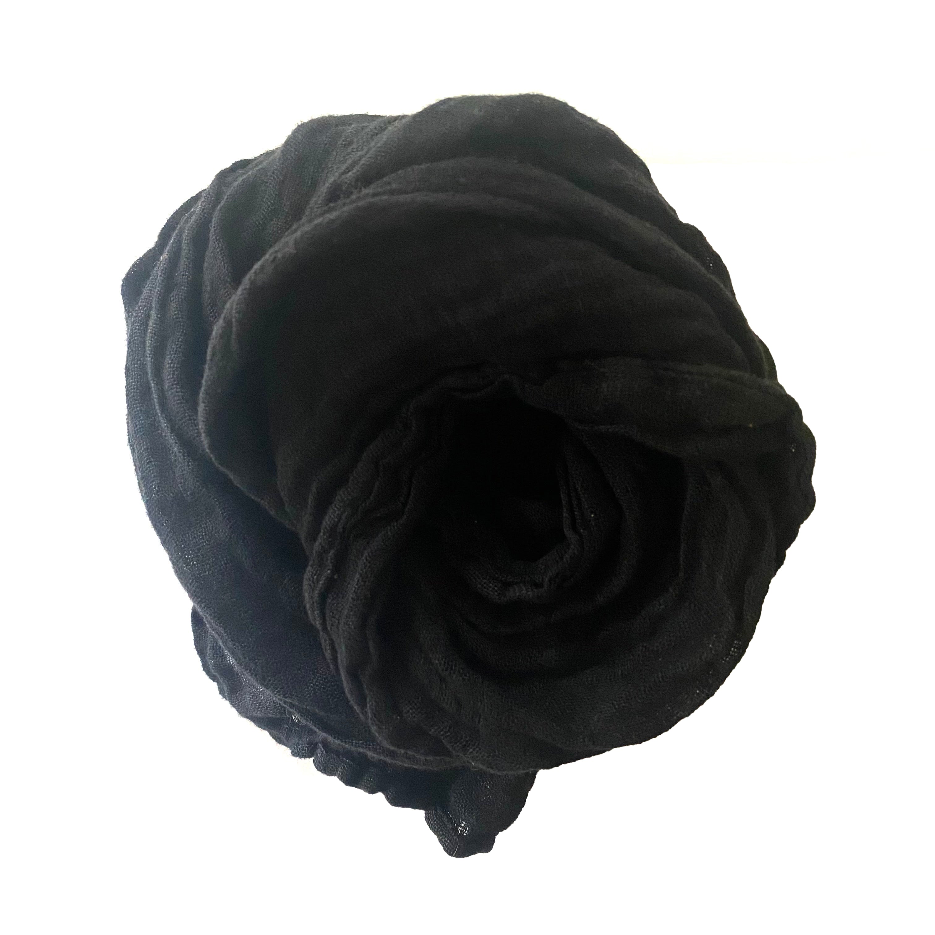 Linen Scarf - Noir