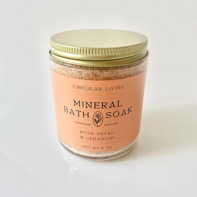 Mineral Bath Soak - Rose Petal & Geranium
