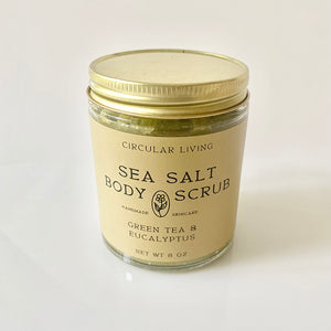 Sea Salt Body Scrub - Green Tea + Eucalyptus