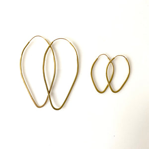 Brass Pointed Circle Hoops