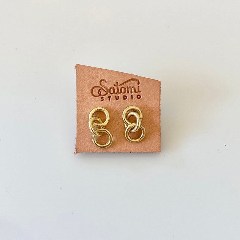 3 Link Stud Earrings