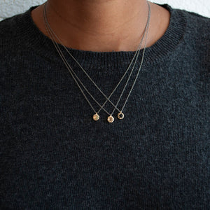 Tiny Octagon Necklace 14k/SS