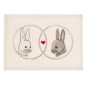 Love Bunnies Embroidered Card - KESTREL