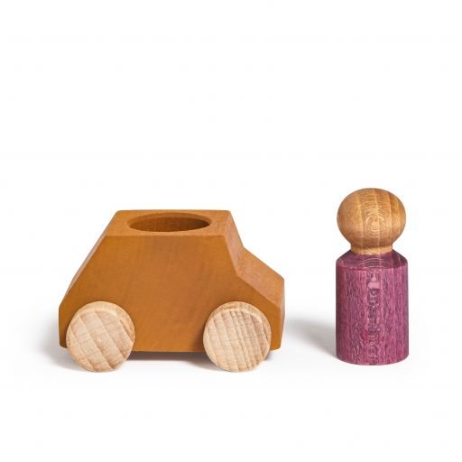 Wooden Car - Yellow