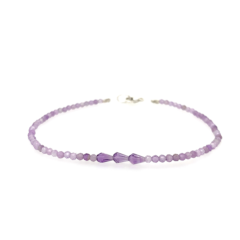 Amethyst Beaded Bracelet