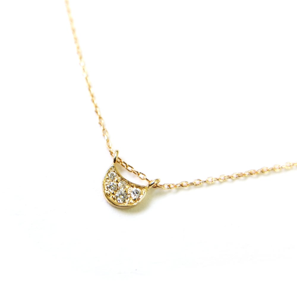 14K Rough Crescent Moon Necklace - KESTREL