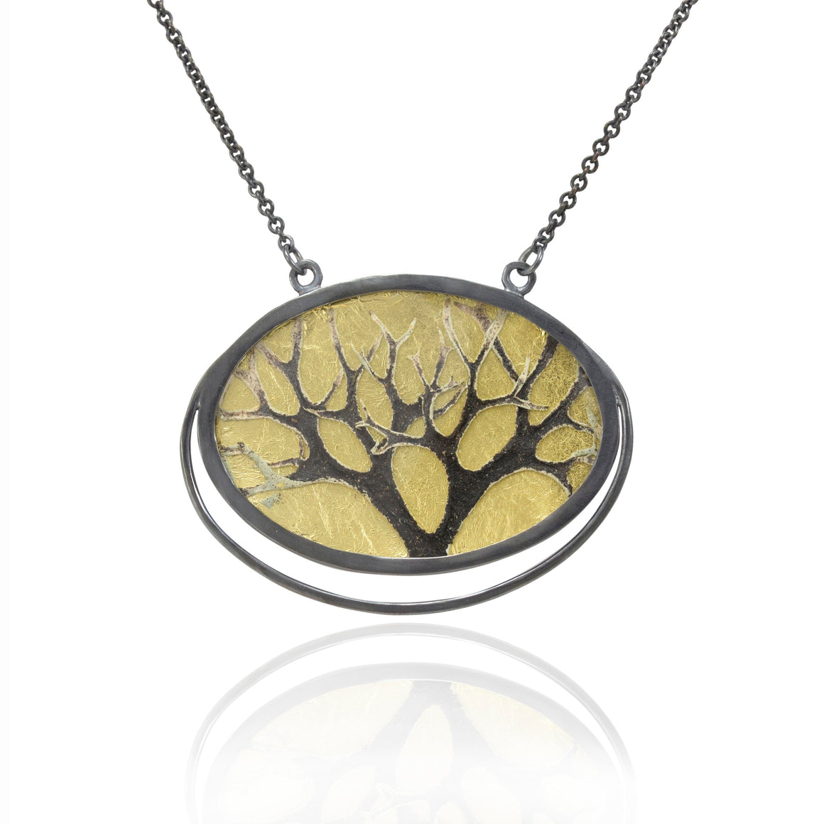 Golden Earth Pendant Necklace