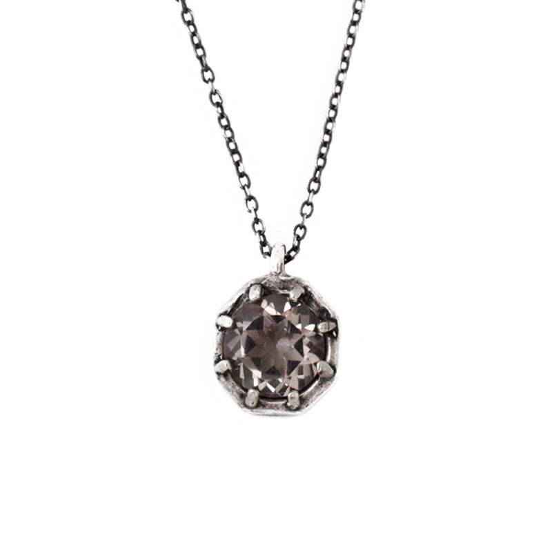 Large Octagon Pendant Necklace SS