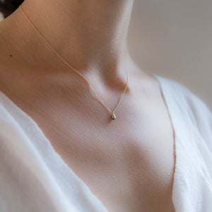 14k Small Pyrite Shield Necklace - KESTREL