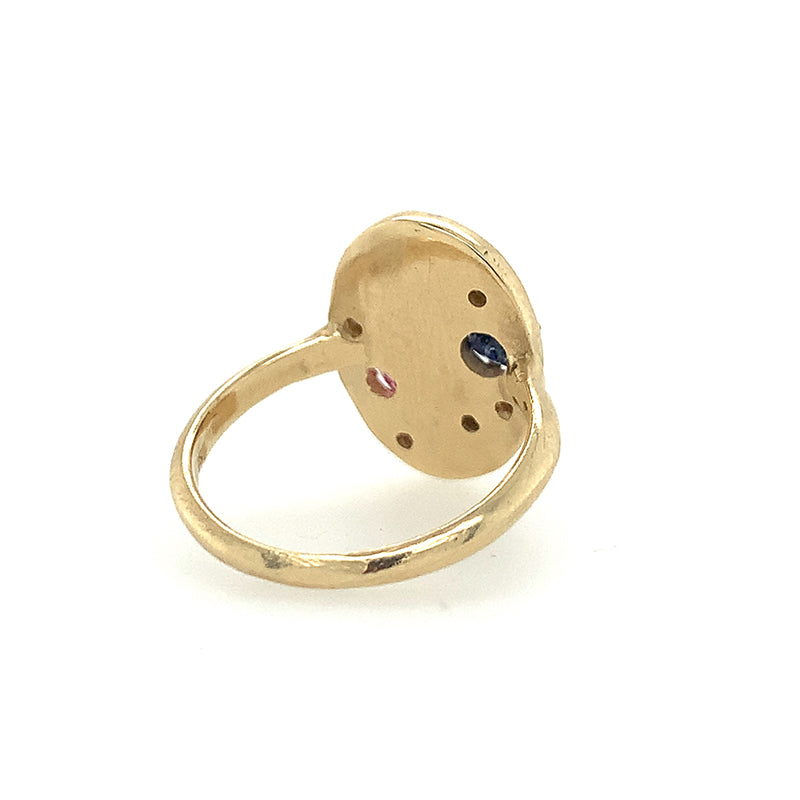 Dancing Girl Signet Ring 14K