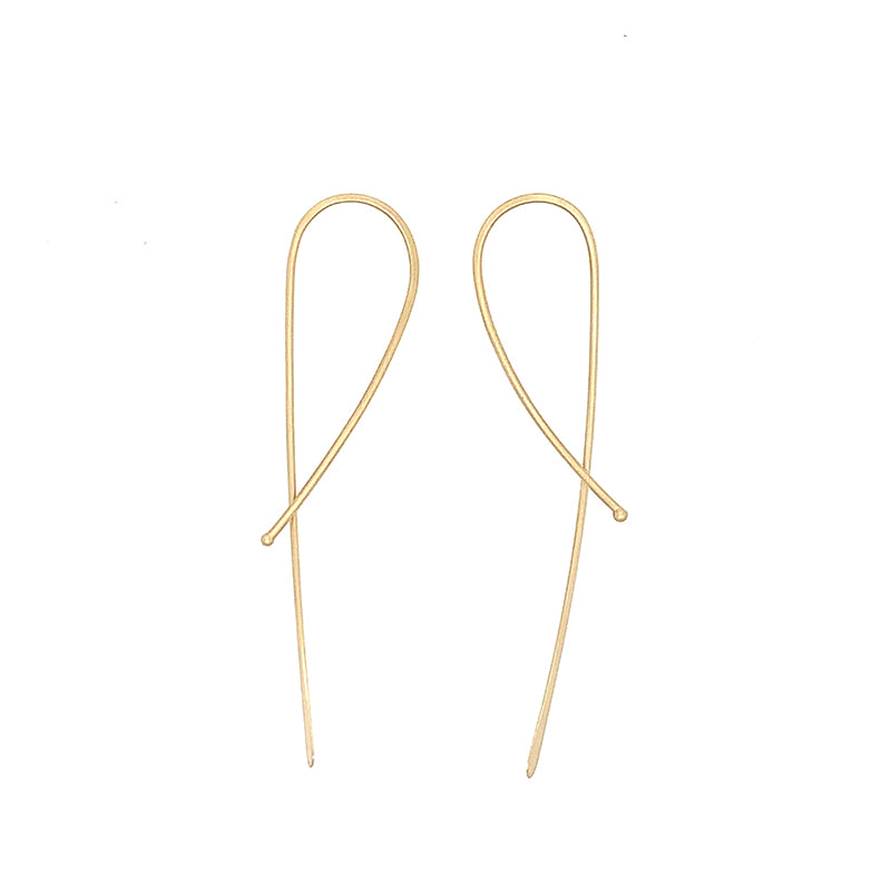 14k Swoop Hoops