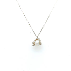 SS Necklace w/Fresh Water Pearl