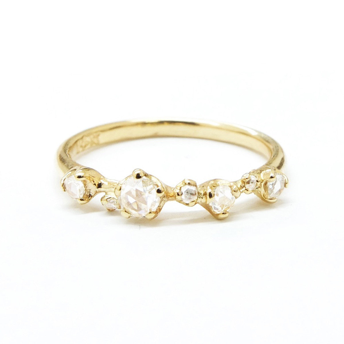 14K Rose Cut Diamond Wreath Ring - KESTREL